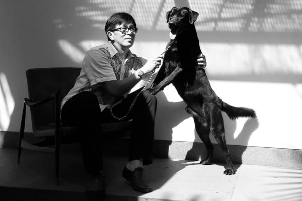 Jeffrey with his cherished Labrador, Google